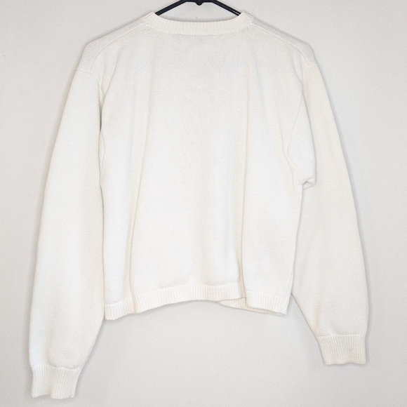 Vintage 90s  Coquette Girl Embroidered Cropped Cardigan - Picture 4 of 10